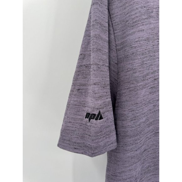 Travis Mathew Polo Purple Striped Men’s Sz L Shirt Embroidered - Picture 2 of 6